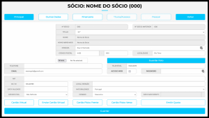 Editar a Ficha de Sócio